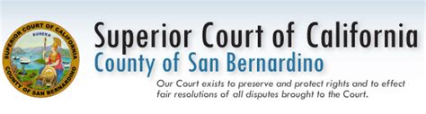 Superior Court of California, County of San Bernardino HOME q SEARCH • CALENDARS CASE PAYMENT CASE INFORMATION WELC LANDLORD TENANT CASE FAQ/INSTRUCTIONAL VIDEOS LOGIN/REGISTER The information provided may The information provided on and obtained from this site does not constitute the official …